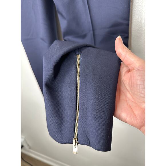 Stella McCartney Navy Vivian Wool Tapered Leg Zip Ankle Trouser Pant 40 / M - Picture 9 of 16